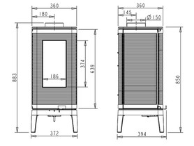 Piec wolnostojący IWAKI antracyt 6 kW Invicta