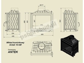 Wkład kominkowy ANTEK 10 + glass