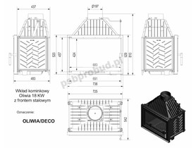 Wkład kominkowy OLIWIA DECO 18