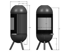 Piec wolnostojący ALCANDE antracyt 6 kW Invicta