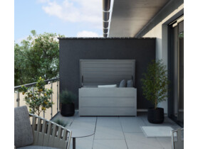 Hormann Juno duża metalowa skrzynia ogrodowa balkonowa tarasowa zamykana schowek antracyt RAL 7016